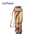 TOURBON классический дизайн одно плечо старинные холст кожа гольф сумка